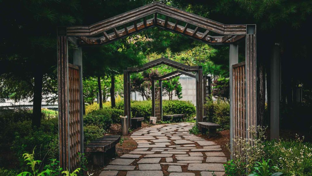 Discovering-The-Allure-Of-A-Flower-Adorned-Wooden-Garden-Arbour-On-LifeHack
